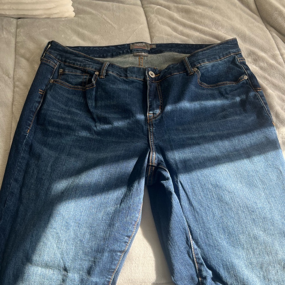 Torrid Dark Blue Straight Leg Jeans